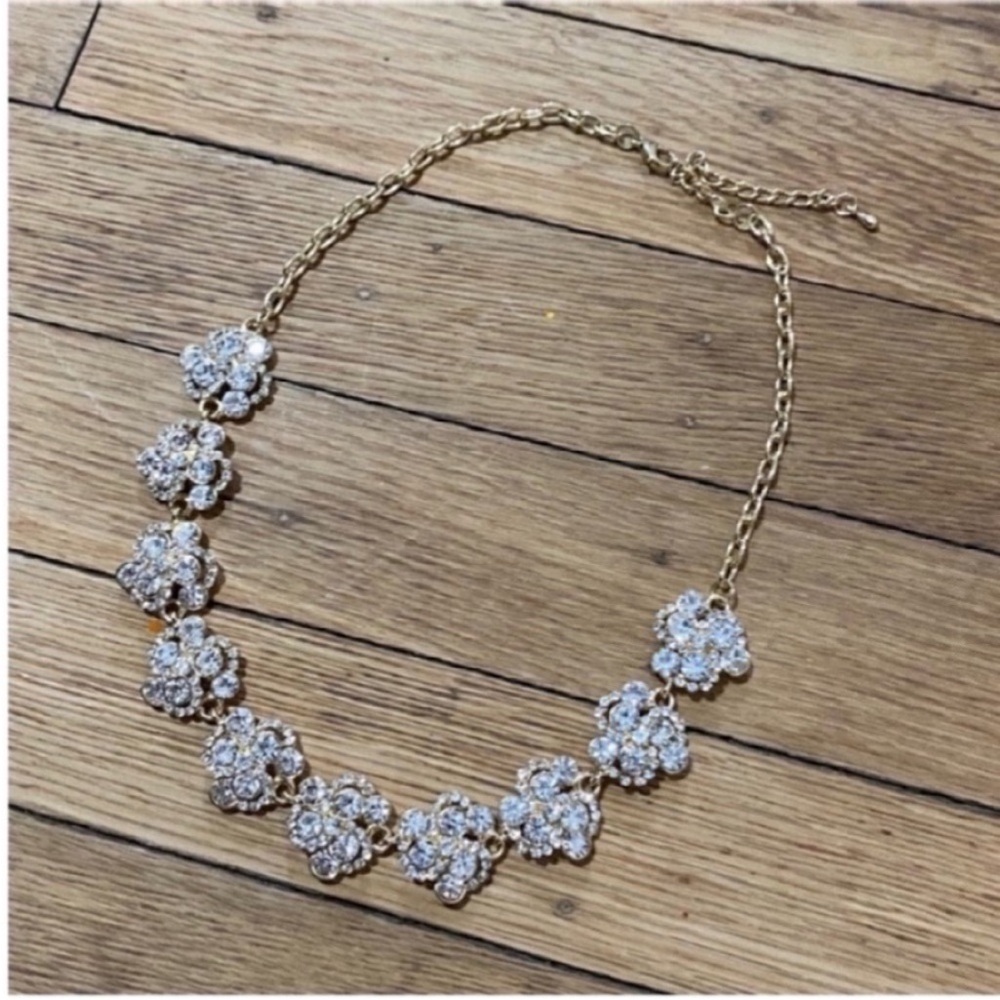 Gold Crystal Necklace from Zara